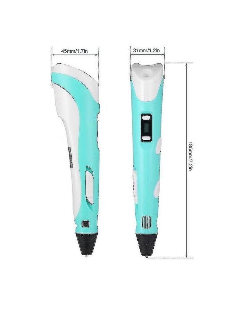 REZZOSS 3D Printing Pen Set with 12 Colors PLA Filament Refills – Intelligent 3D Art Pen with LCD Display & Temperature Control | DIY Crafting Tool for Kids & Adults | STEM Educational Toy | Best Birthday Eid Ramadan Gift - Image 3